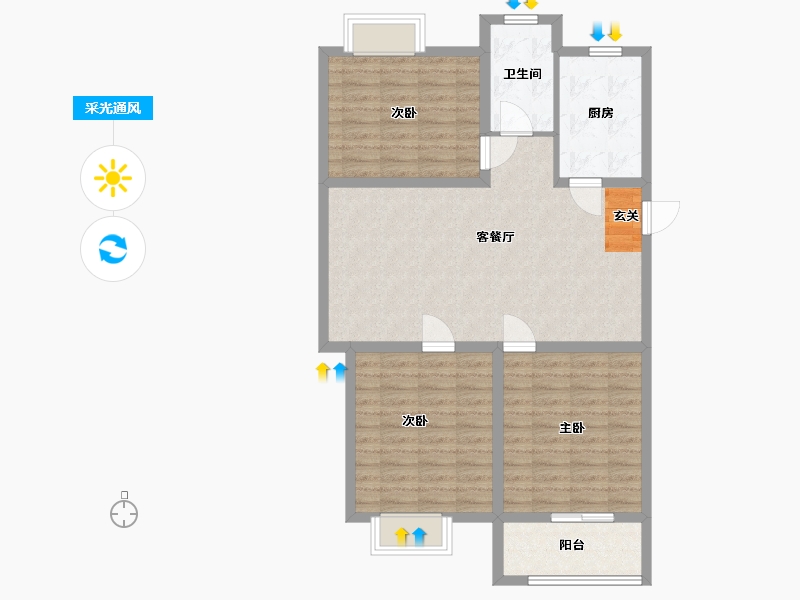 江苏省-盐城市-华兴水岸华庭-92.17-户型库-采光通风