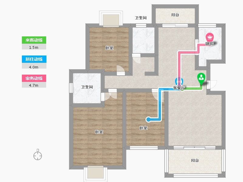 江西省-抚州市-鑫鼎中央公馆-78.73-户型库-动静线