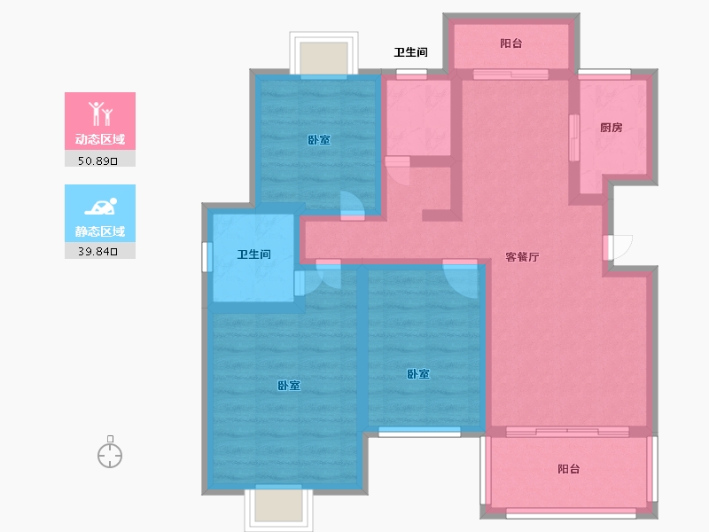 江西省-抚州市-鑫鼎中央公馆-78.73-户型库-动静分区