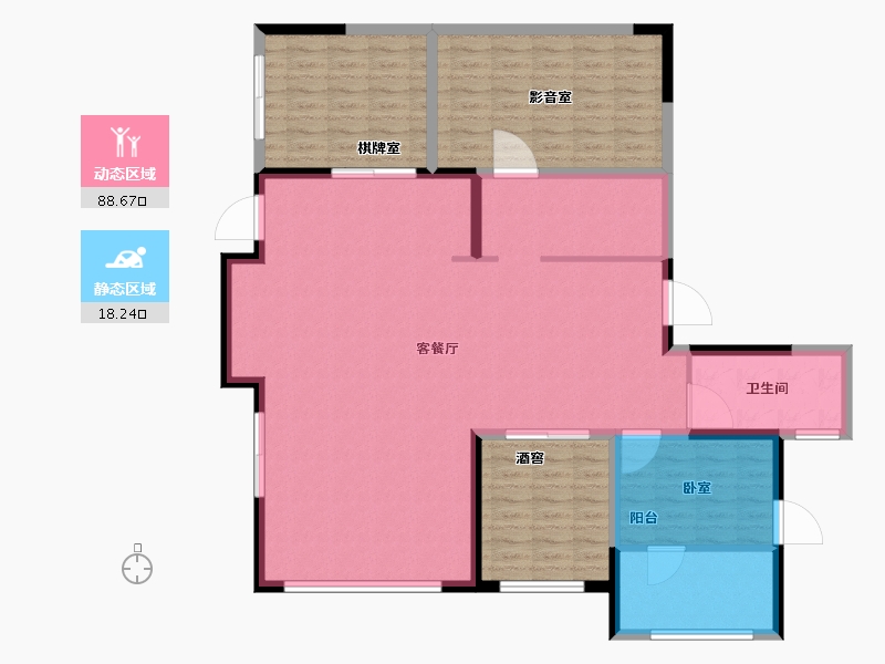 陕西省-西安市-万科锦宸-140.01-户型库-动静分区