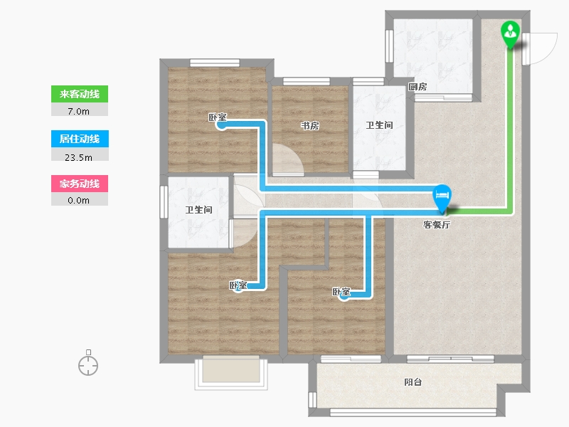 江苏省-苏州市-中骏世界城-104.01-户型库-动静线