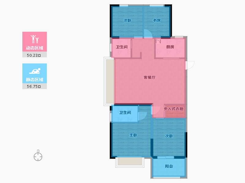 江苏省-连云港市-恒泰悦珑府-96.00-户型库-动静分区