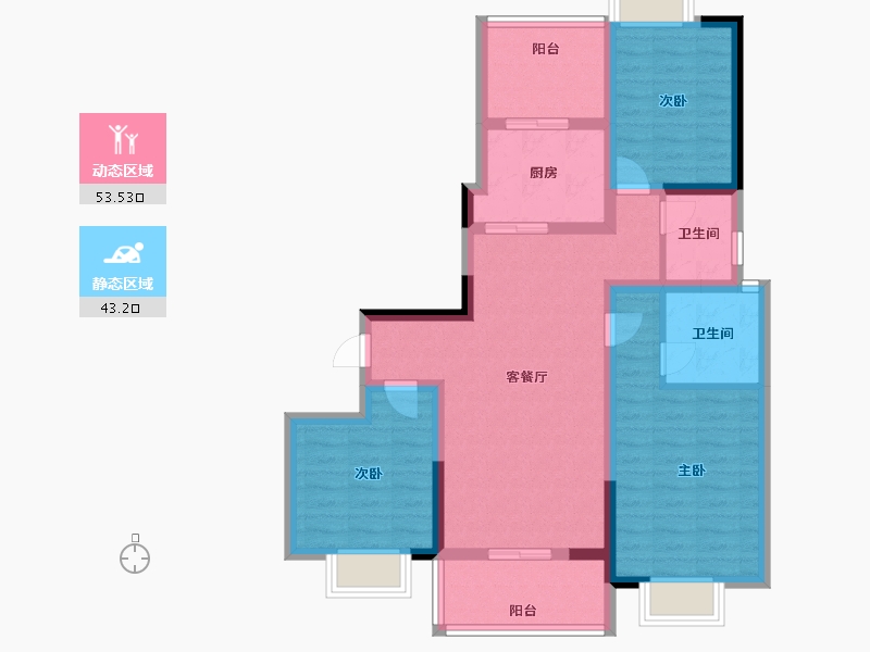 广西壮族自治区-北海市-银滩圣美阳光家园-85.00-户型库-动静分区