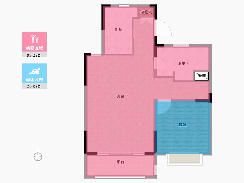 江苏省-苏州市-水月源岸花园-106.00-户型库-动静分区