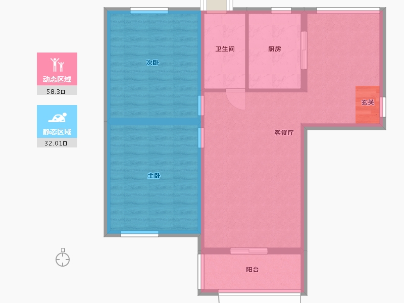 江苏省-盐城市-华兴水岸华庭-81.99-户型库-动静分区