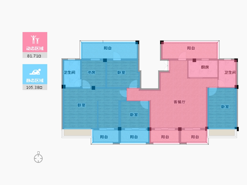 江苏省-扬州市-佳源西峰玖墅-168.10-户型库-动静分区