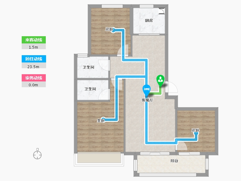 江苏省-徐州市-保利合景珑湾-86.00-户型库-动静线