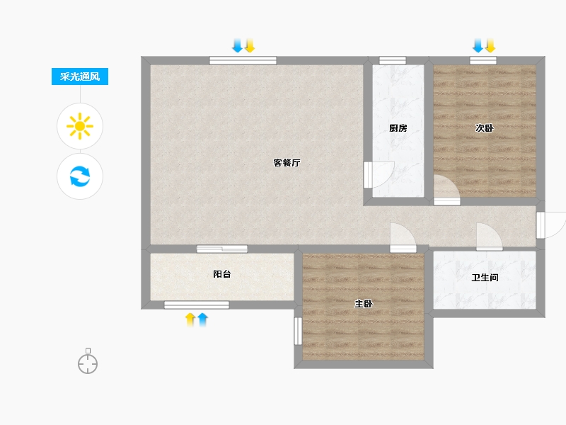 青海省-西宁市-和泰居-81.58-户型库-采光通风