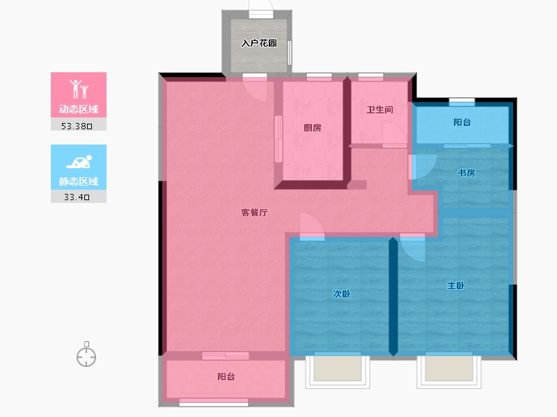 青海省-西宁市-吾悦广场-79.00-户型库-动静分区