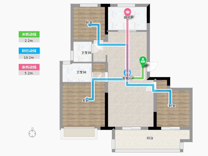 安徽省-宿州市-颐高·书香华府-93.26-户型库-动静线