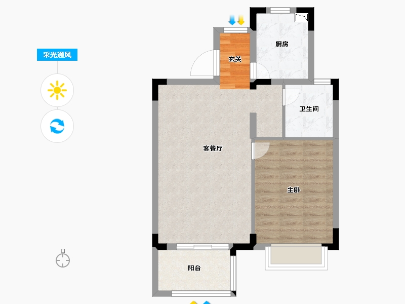 江苏省-南京市-汤山温泉康养小镇-61.00-户型库-采光通风