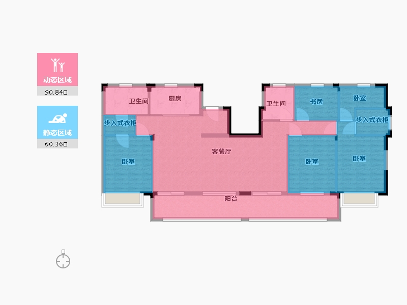 江苏省-镇江市-融创银城·滴翠园-137.00-户型库-动静分区