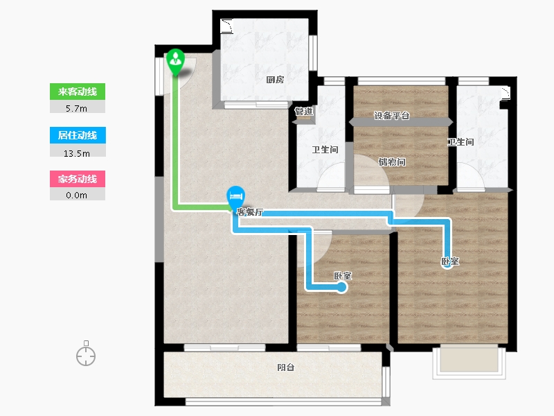 江苏省-苏州市-佳兆业湖心溪岸-95.00-户型库-动静线