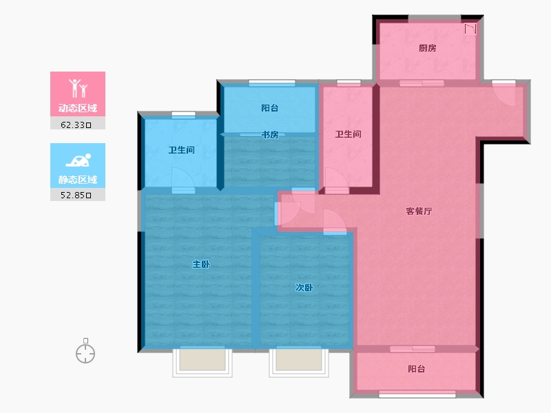 青海省-西宁市-吾悦广场-101.99-户型库-动静分区