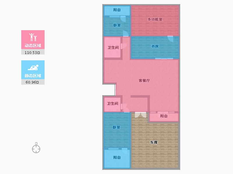 辽宁省-营口市-林昌·天铂-194.35-户型库-动静分区