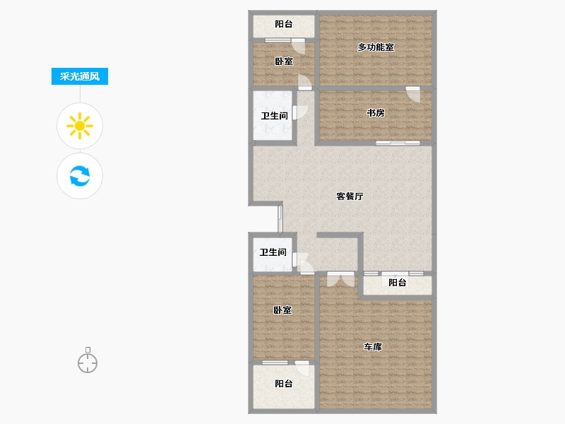 辽宁省-营口市-林昌·天铂-194.35-户型库-采光通风