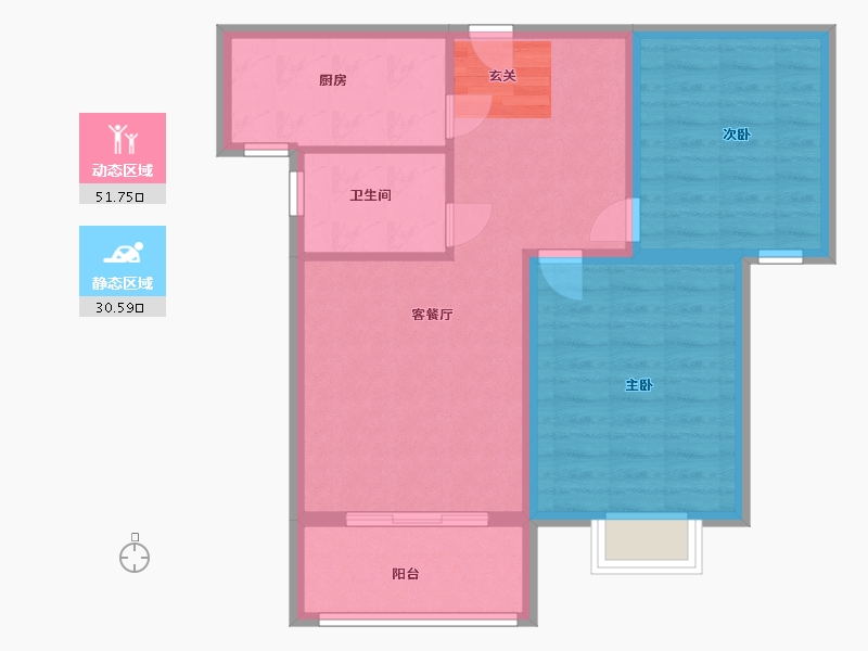 江苏省-盐城市-华兴水岸华庭-73.94-户型库-动静分区