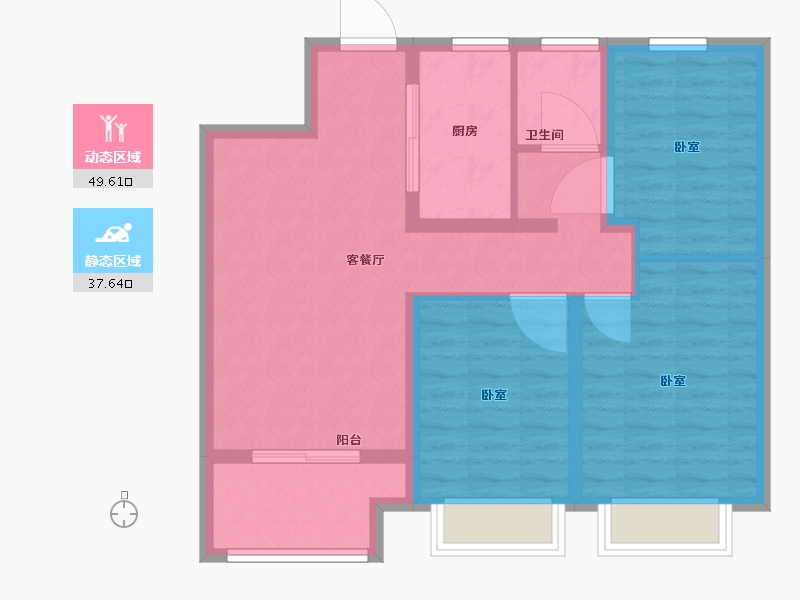 江苏省-徐州市-万科未来城-78.00-户型库-动静分区