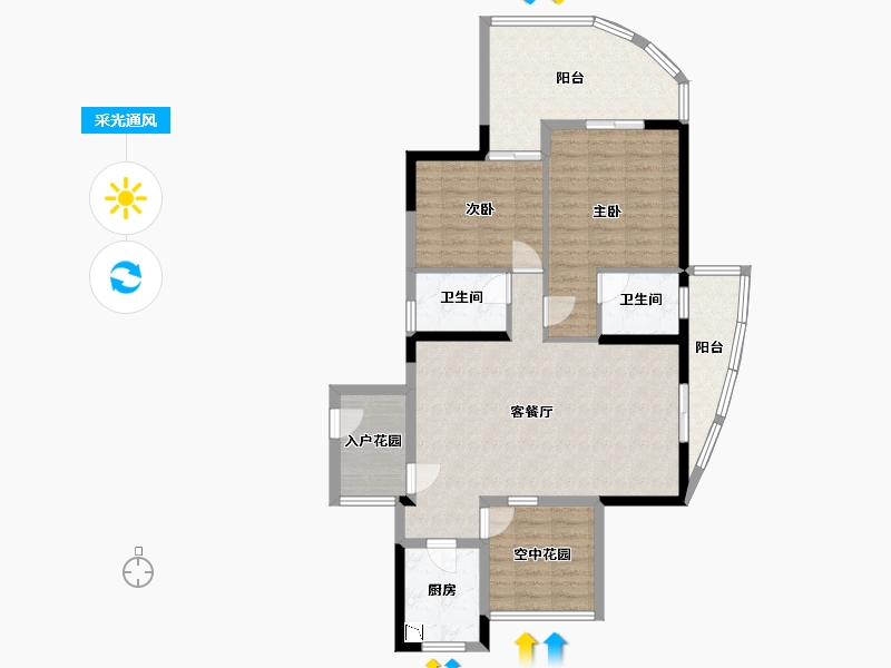 广西壮族自治区-北海市-亿海·澜泊湾-97.84-户型库-采光通风