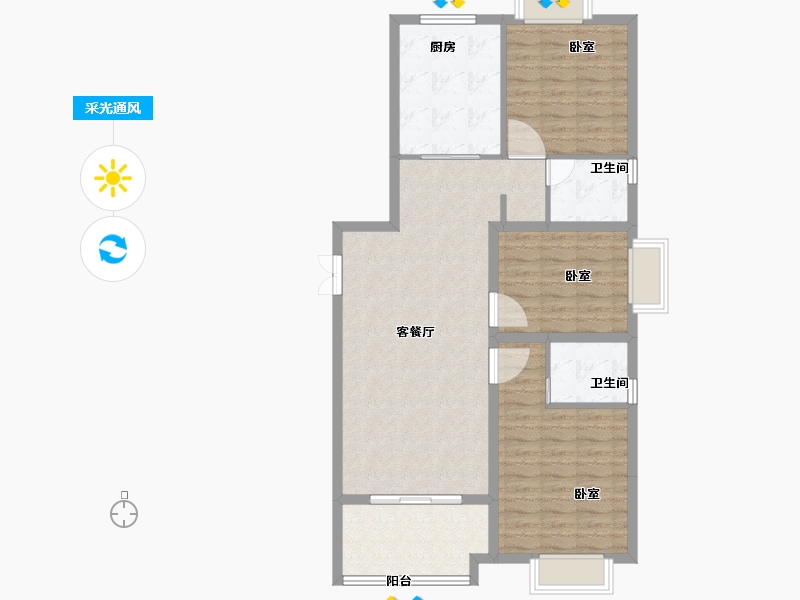 江苏省-泰州市-久源尚郡-99.00-户型库-采光通风