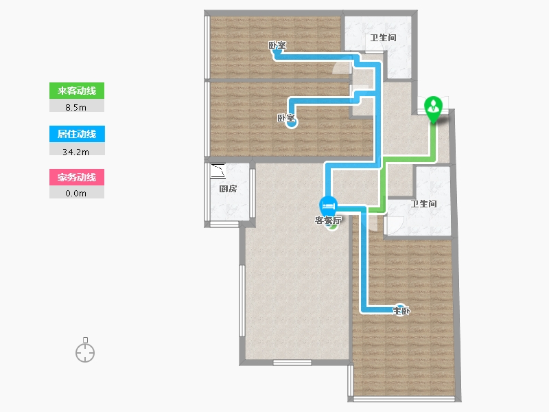 甘肃省-兰州市-金色堤岸云境-134.52-户型库-动静线