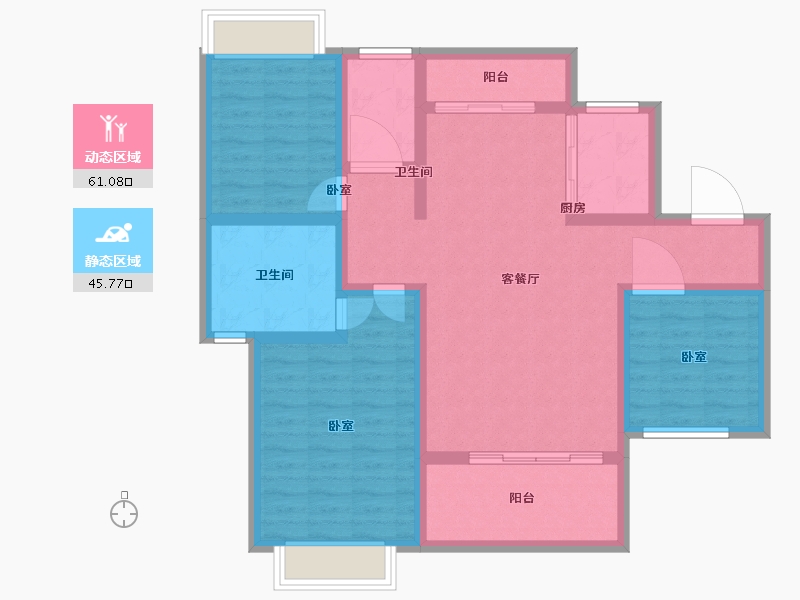 江西省-抚州市-鑫鼎中央公馆-94.99-户型库-动静分区