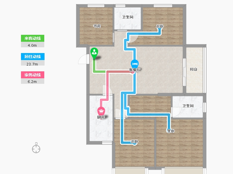 江苏省-连云港市-金辉优步花园-104.79-户型库-动静线