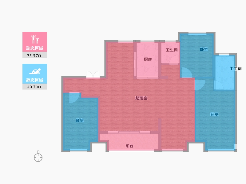 江苏省-扬州市-万科时代风华·澜庭-114.06-户型库-动静分区