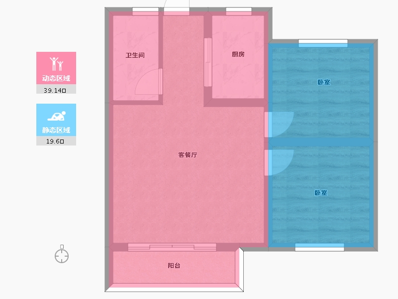 陕西省-西安市-东望冠誉-52.00-户型库-动静分区