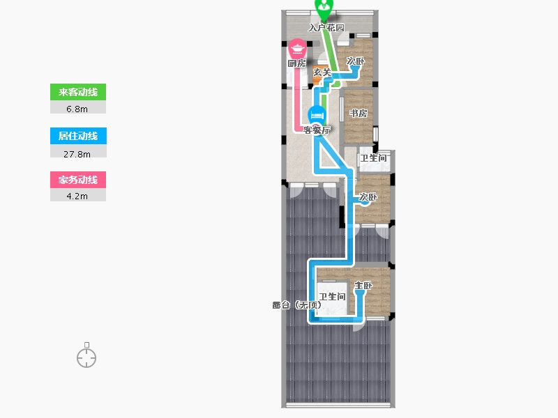 江苏省-苏州市-绿城晓荷江南-96.96-户型库-动静线