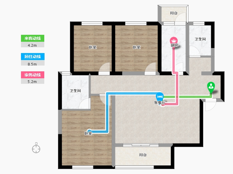 陕西省-西安市-三迪枫丹-94.47-户型库-动静线