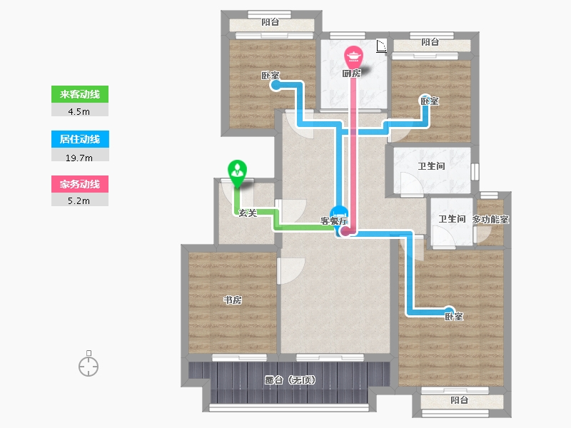 江苏省-苏州市-悦四季华庭-96.00-户型库-动静线