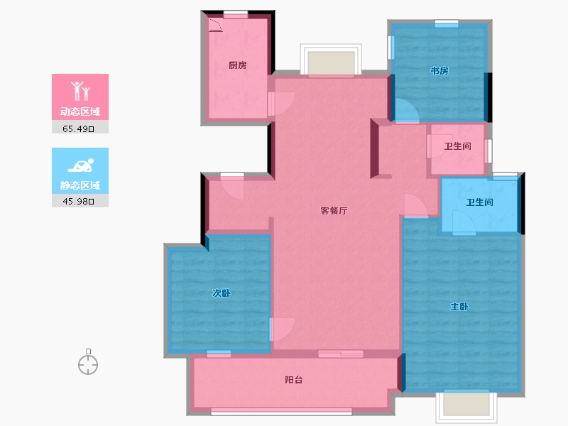 江苏省-南通市-中南万科大都会-100.00-户型库-动静分区