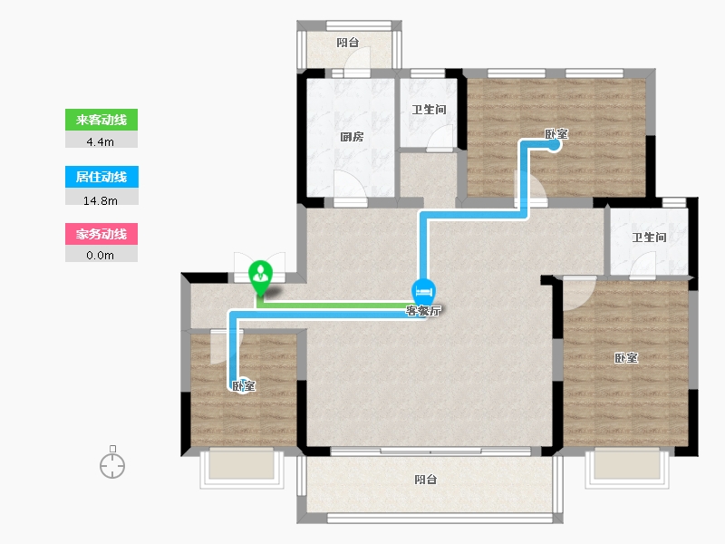 江苏省-苏州市-悦茏雅苑-112.00-户型库-动静线