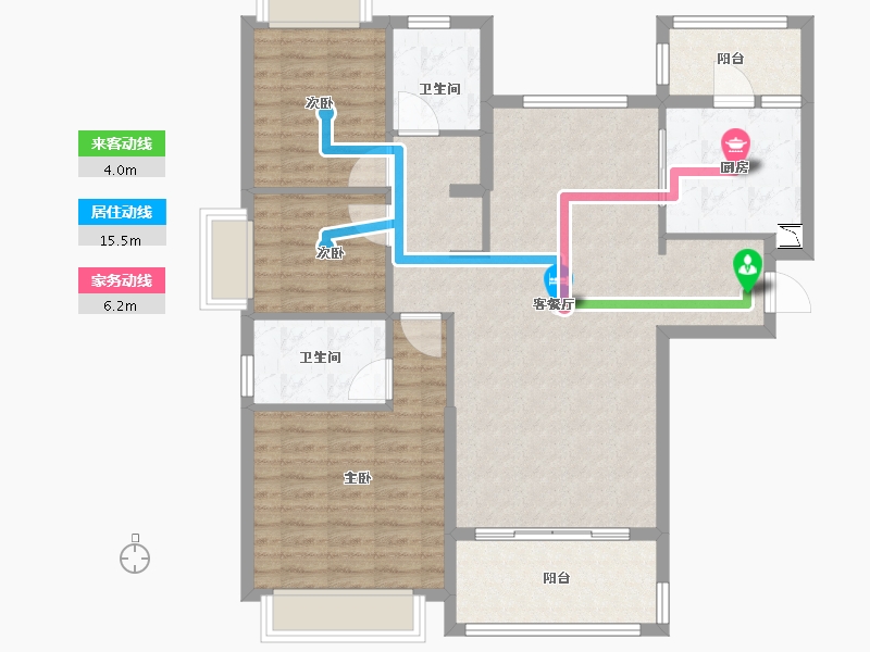 陕西省-安康市-恒大未来城-104.25-户型库-动静线