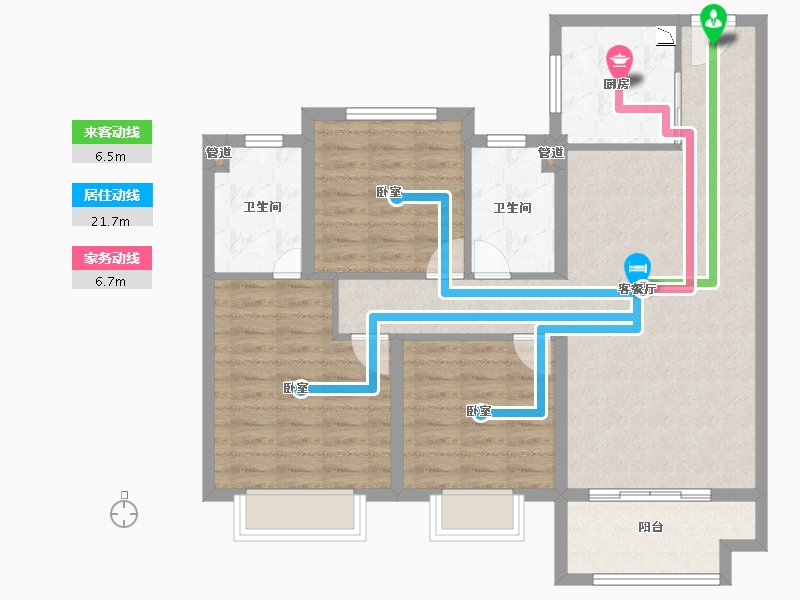 江苏省-徐州市-中海熙岸华府-94.00-户型库-动静线