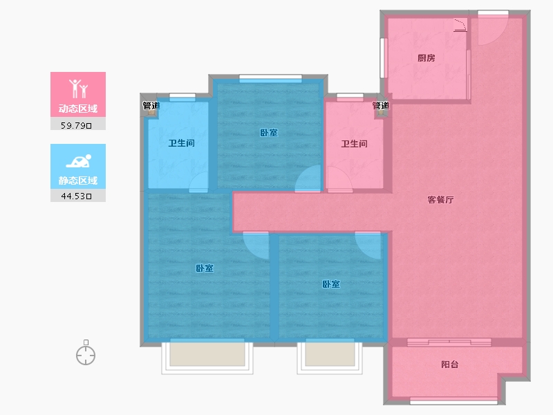 江苏省-徐州市-中海熙岸华府-94.00-户型库-动静分区