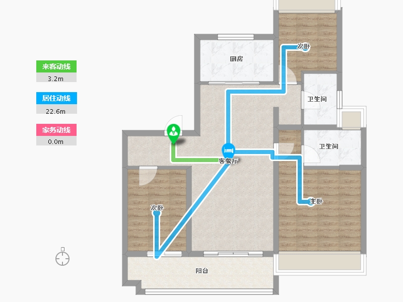 江苏省-徐州市-碧桂园·花溪源著-92.00-户型库-动静线