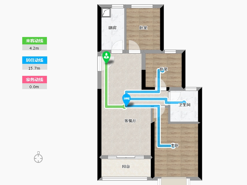 广西壮族自治区-贺州市-南宁恒大城-64.27-户型库-动静线