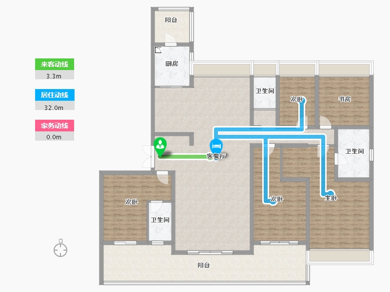 江苏省-徐州市-碧桂园·花溪源著-207.99-户型库-动静线