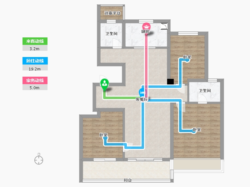 江苏省-苏州市-前山澜庭-88.00-户型库-动静线