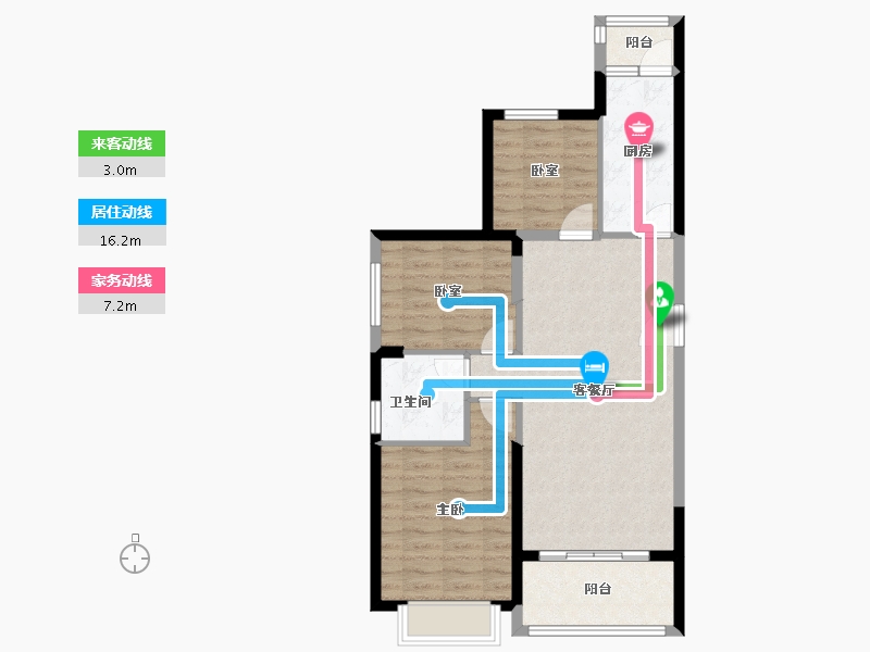 广西壮族自治区-贺州市-南宁恒大城-76.27-户型库-动静线