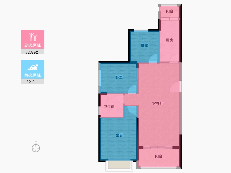 广西壮族自治区-贺州市-南宁恒大城-76.27-户型库-动静分区