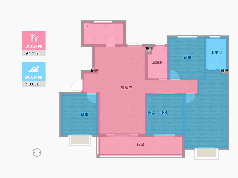 江苏省-徐州市-中海熙岸华府-109.92-户型库-动静分区