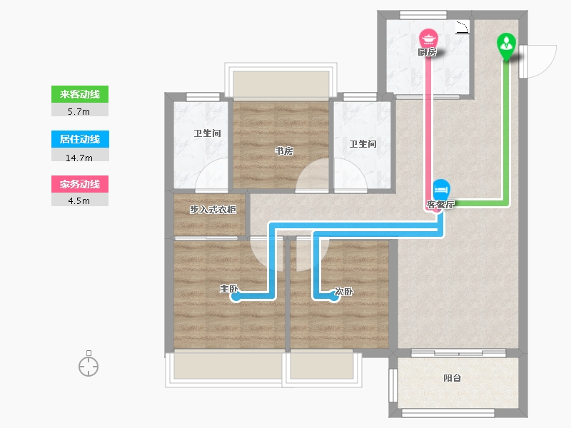 江苏省-徐州市-保利合景珑湾-79.00-户型库-动静线