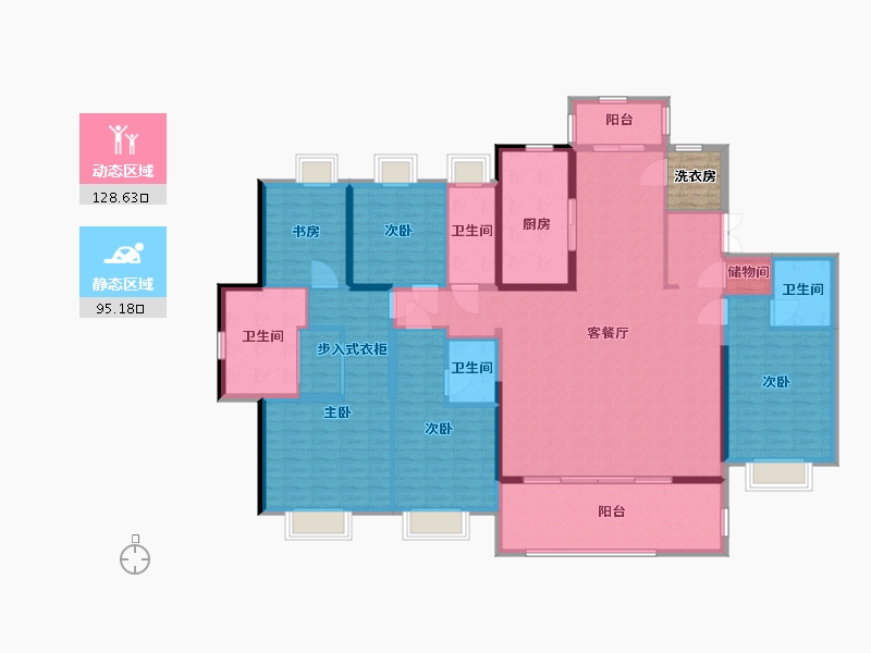 江苏省-南通市-海门中南碧桂园-208.01-户型库-动静分区