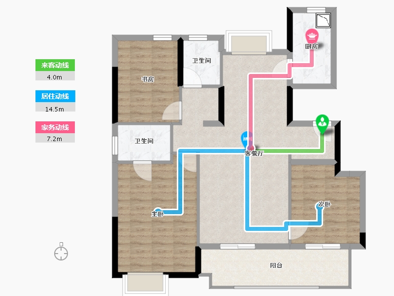 江苏省-南通市-中南万科大都会-100.00-户型库-动静线