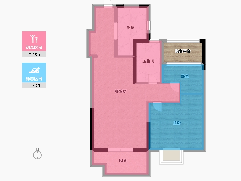 江苏省-苏州市-旭辉吴门里-60.00-户型库-动静分区