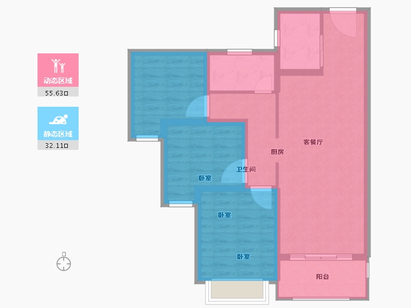 甘肃省-天水市-东方尊裕-78.26-户型库-动静分区