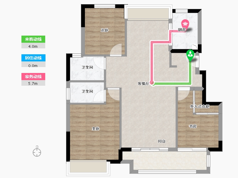 江苏省-徐州市-保利合景珑湾-87.99-户型库-动静线